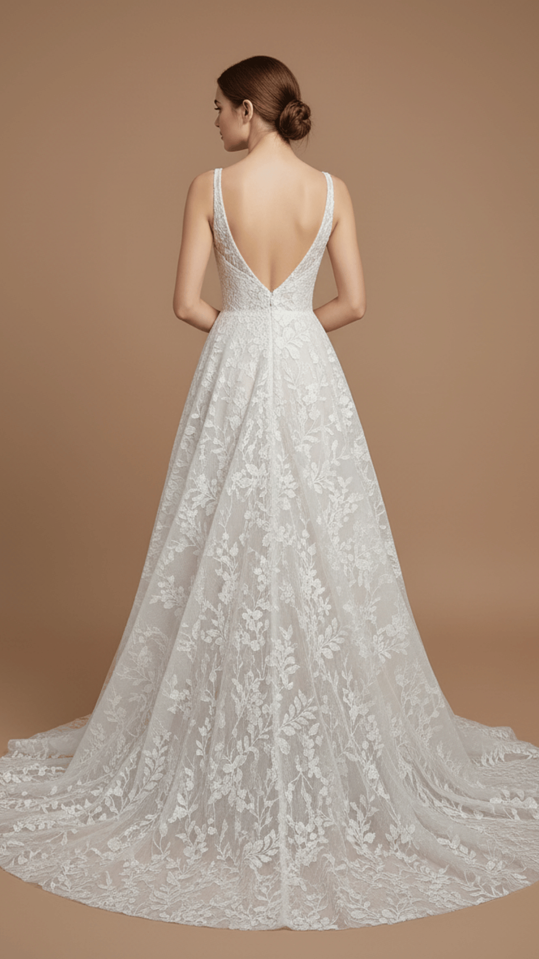 Customized A Line Wedding Dresses 2025 V-neck Custom-Made Court Train Lace Appliques Sleeveless Vestido De Noiva Robe De Mariée